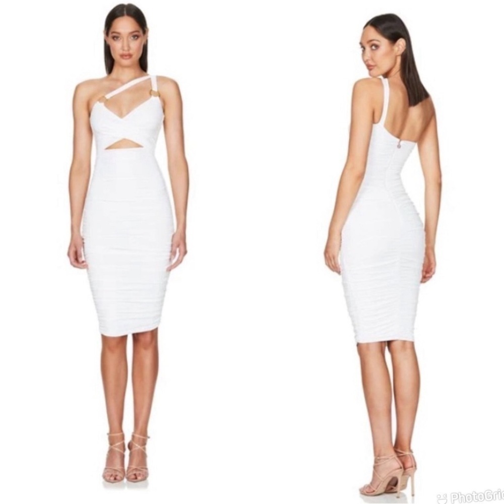 Nookie Riley Ring Midi Dress - Ivory